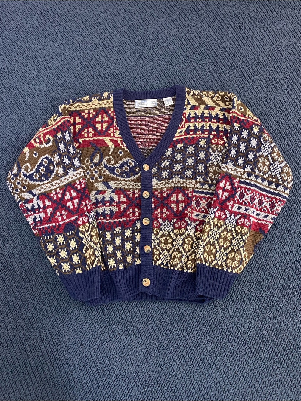 Vintage Cottage Cardigan Knit Sweater